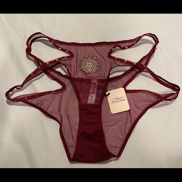 NWT Agent Provocateur GINGER Brief Burgundy - Picture 3 of 10